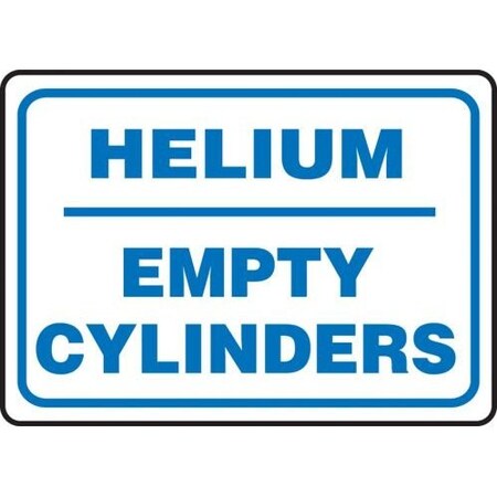 SAFETY SIGN HELIUM  EMPTY CYLINDERS MCPG537VP